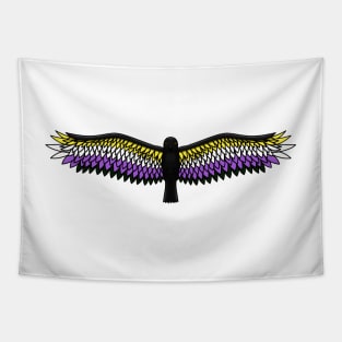 Fly With Pride, Raven Series - Nonbinary Tapestry