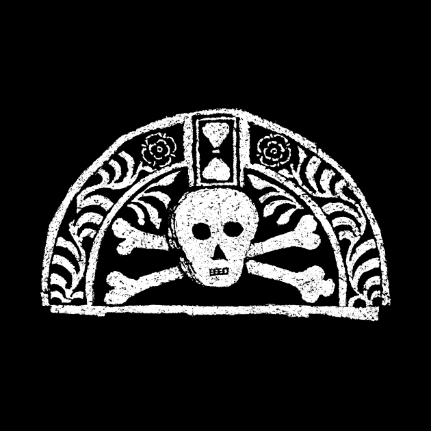 Death's Head Skull Gravestone Rubbing 01 by MatchbookGraphics