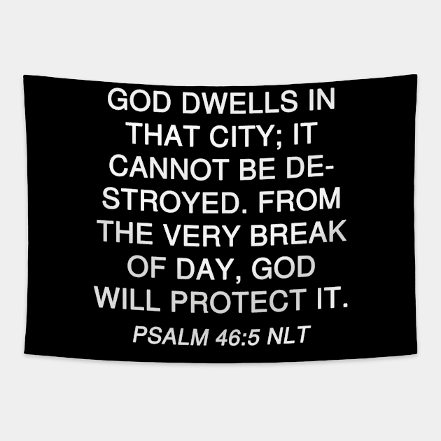 Psalm 46:5 Bible Verse NLT Scripture Tapestry by Holy Bible Verses