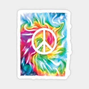 Peace Tie Dye Heart - 70's love Magnet