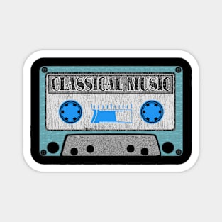 classical music blue cassette Magnet