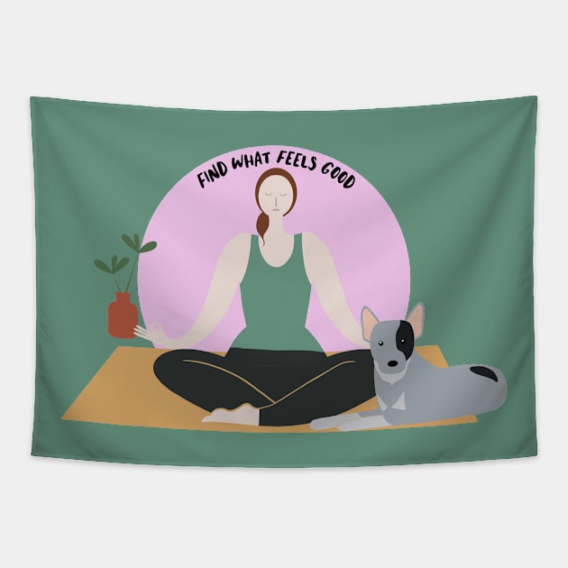 Find What Feels Good Illustration Tapestry by Olly Illustrated