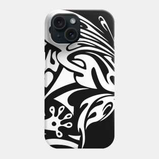 Beautiful Butterfly Blended into a Tribal Pattern Phone Case