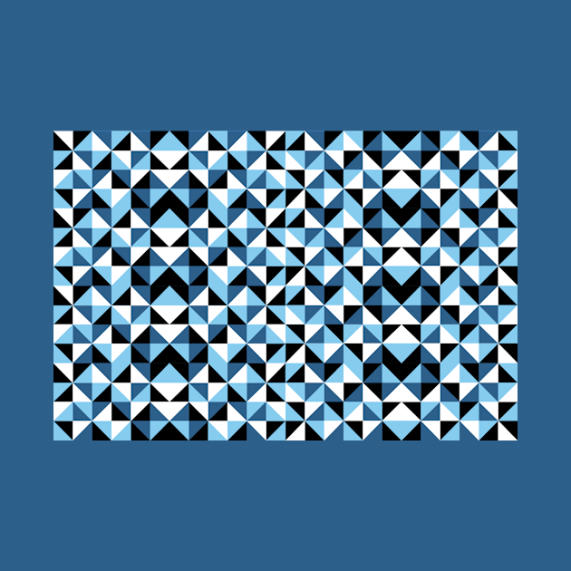 Beautiful clear blue geometric shapes by noke pattern