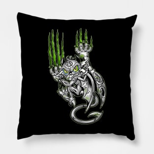 Halloween - Gargoyle demon green Pillow