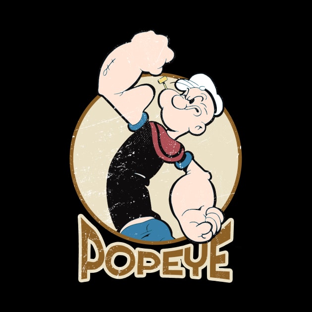 the sailor man - popeye vintage retro cartoon by Crocodile Store