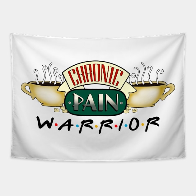 Chronic Pain W.A.R.R.I.O.R (blk) Tapestry by spooniespecies