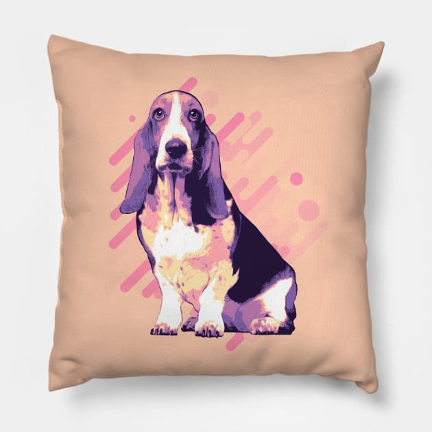 Basset Hound Pillow by Nartissima