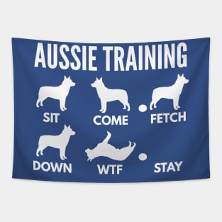 Aussie Training Aussie Dog Tricks Tapestry