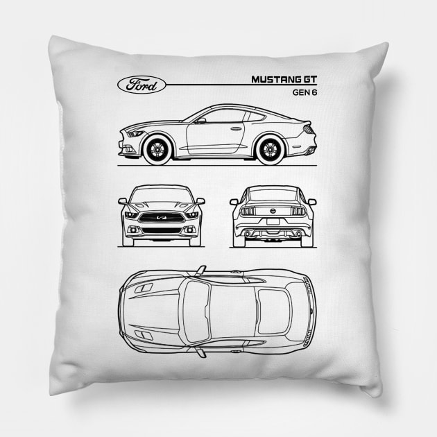 Mustang pillow top