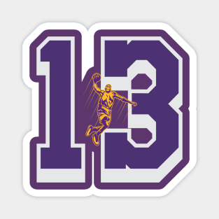 lakers number  13 Magnet