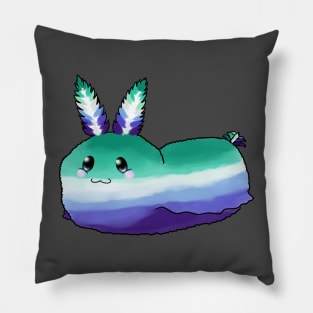 Sea Bunny gay pride Pillow
