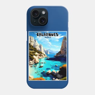 Calanques France Vintage Travel and Tourism Advertising Print Phone Case