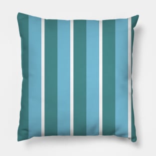 Blue and White Stripe Pattern Pillow