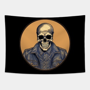 Skeleton Biker Tapestry