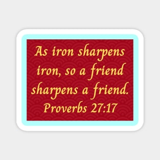 Bible Verse Proverbs 27:17 Magnet