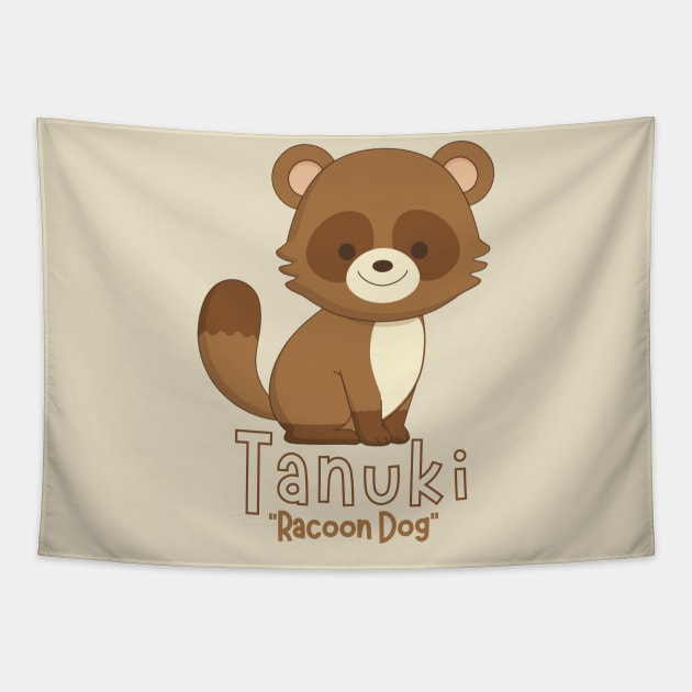 Sweet Tanuki Tapestry by WearablePSA