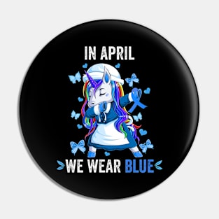 Child Abuse Prevention Awareness Month Blue Ribbon gift idea Pin