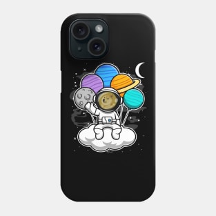 Astronaut Floating Dogecoin DOGE Coin To The Moon Crypto Token Cryptocurrency Blockchain Wallet Birthday Gift For Men Women Kids Phone Case