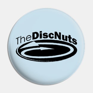 The DiscNuts Logo in Black Pin