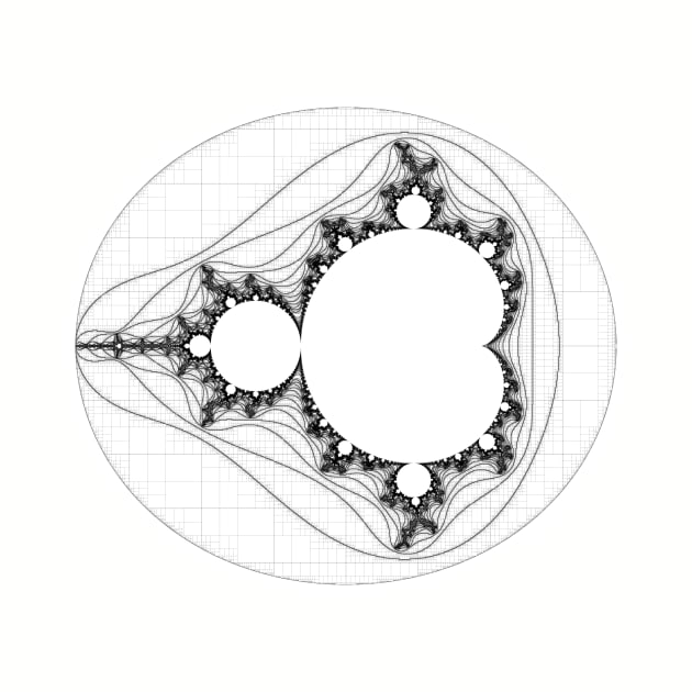 Black - Linear Mandelbrot by Rupert Russell