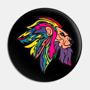 Rainbow Lion Pin