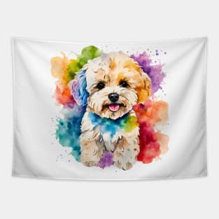 Maltipoo Watercolor Tapestry