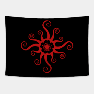 Red Sunflower Tapestry