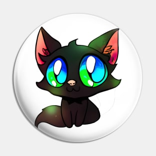 Black cat with blue eyes Pin