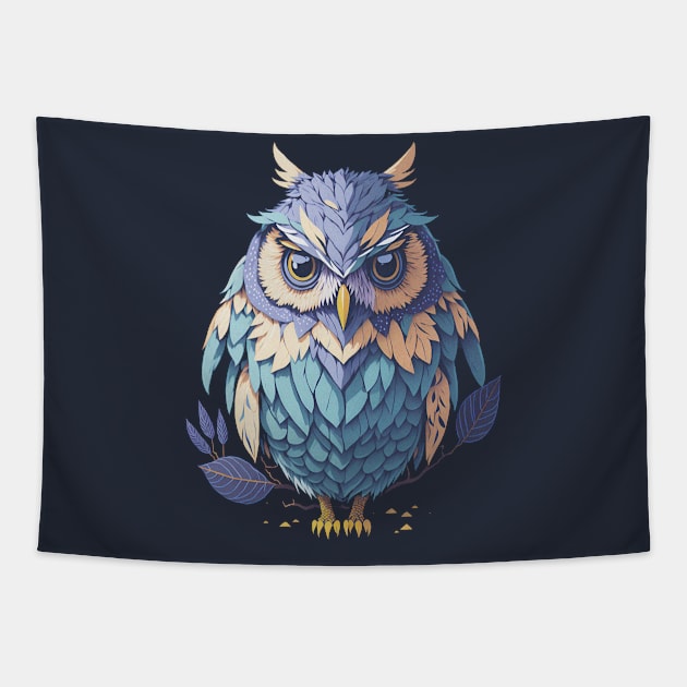 Cute Little Owl Tapestry by maybeitnice