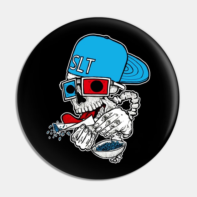 Rollin skull slt classic Miskeldesign Pin by miskel