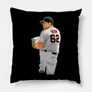 Logan Webb #62 Throw A Pitch Pillow