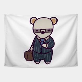 Polar Bear Businessman Tapestry