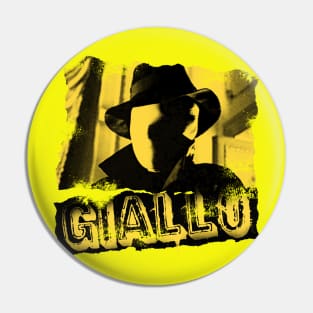 Giallo TShirt Retro 70s Italian Horror Film Distressed Look Pin