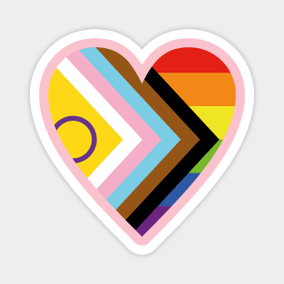 Progress Pride Heart Magnet