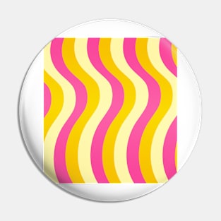Pink and Gold Waves Pin