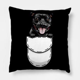 Funny Staffordshire Bull Terrier Pocket Dog Pillow