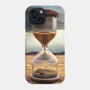 Hourglass in the desert Phone Case