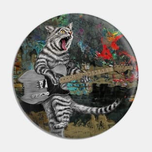 Buskers - Electric Guitar Alley Cat Pin