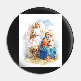 Madonna, Child and Angel Pin