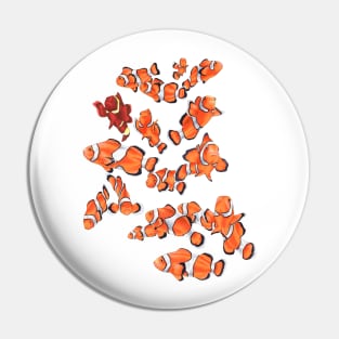 School of Clownfish Pin