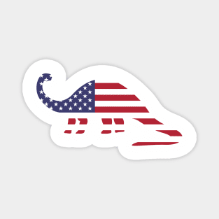 American Flag Dinosaur Magnet