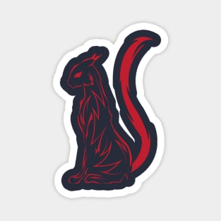 red tribal cat tattoo Magnet