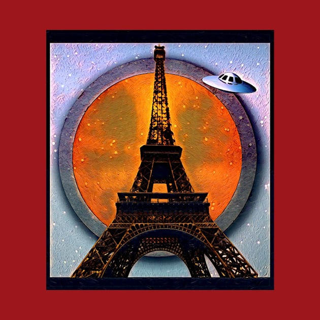 Flying Saucers discover the Eiffel Tower by tedsox