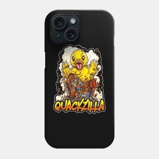 Retro Quackzilla Pun Duck Gifts Men Women Kids Funny Duck Phone Case
