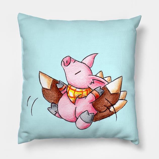 After Dinner Takeoff Pillow by KristenOKeefeArt