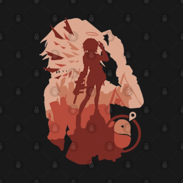 Exusiai Minimalist Silhouette Art by Animangapoi