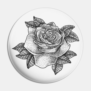 Dotted Rose Pin