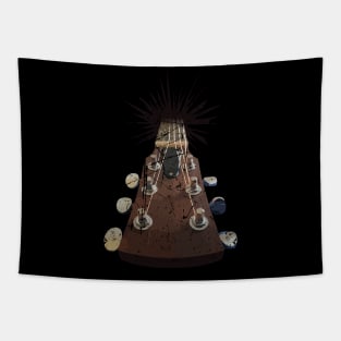 Vintage Guitar Rock and Roll Music Player Tapestry