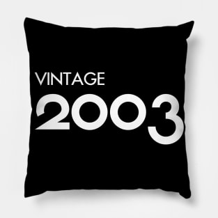 Vintage 2003 Gift 17th Birthday Party Pillow